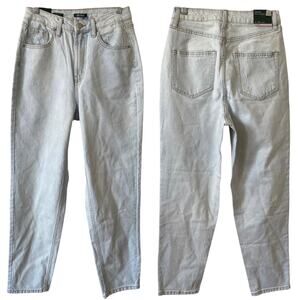 NEW WILD FABLE High Rise Curvy Tapered Denim Jeans Light Blue Wash Size 4